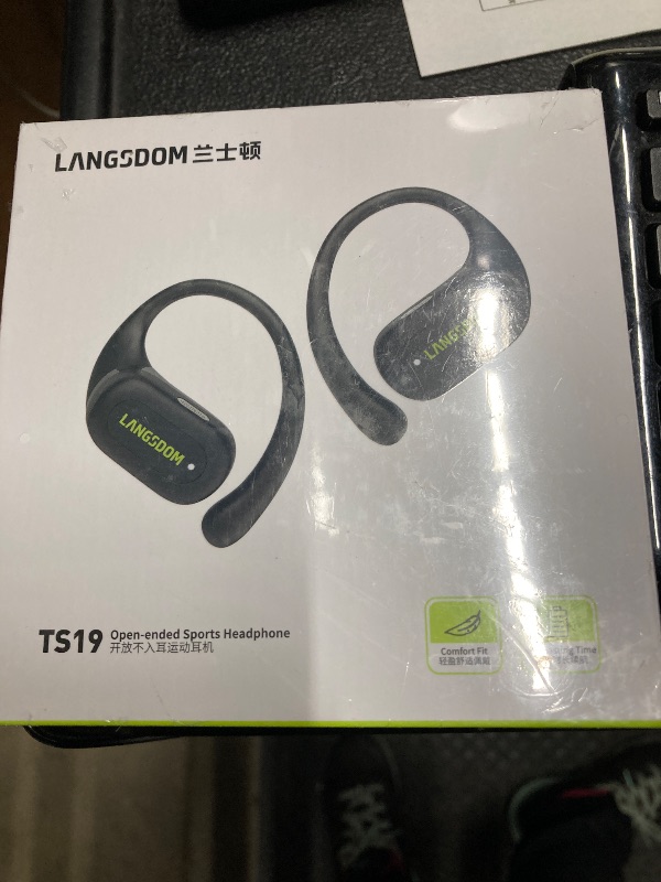 Photo 1 of ***FACTORY SEALED***Langsdom TS19 IPX5 Open-Fit. Open-Ear Bluetooth Earphones with ENC Noise Reduction.