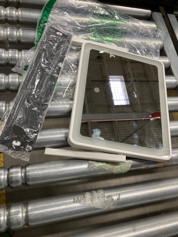 Photo 1 of ***MISSING CHARGER WIRE***ROLOVE Vanity Mirror with Lights, 14"×12" LED Makeup Mirror, Lighted Makeup Mirror with Lights, Smart Touch Control 3 Colors Dimmable, Lighted Up Mirror for Makeup Desk, Bedroom, 360° Rotation***MISSING CHARGER WIRE***