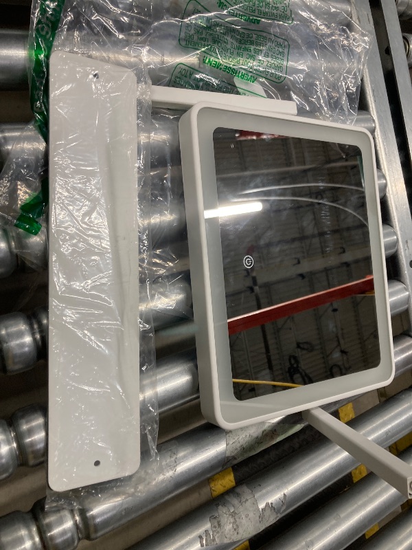 Photo 1 of ***MISSING CHARGER WIRE***ROLOVE Vanity Mirror with Lights, 14"×12" LED Makeup Mirror, Lighted Makeup Mirror with Lights, Smart Touch Control 3 Colors Dimmable, Lighted Up Mirror for Makeup Desk, Bedroom, 360° Rotation***MISSING CHARGER WIRE***