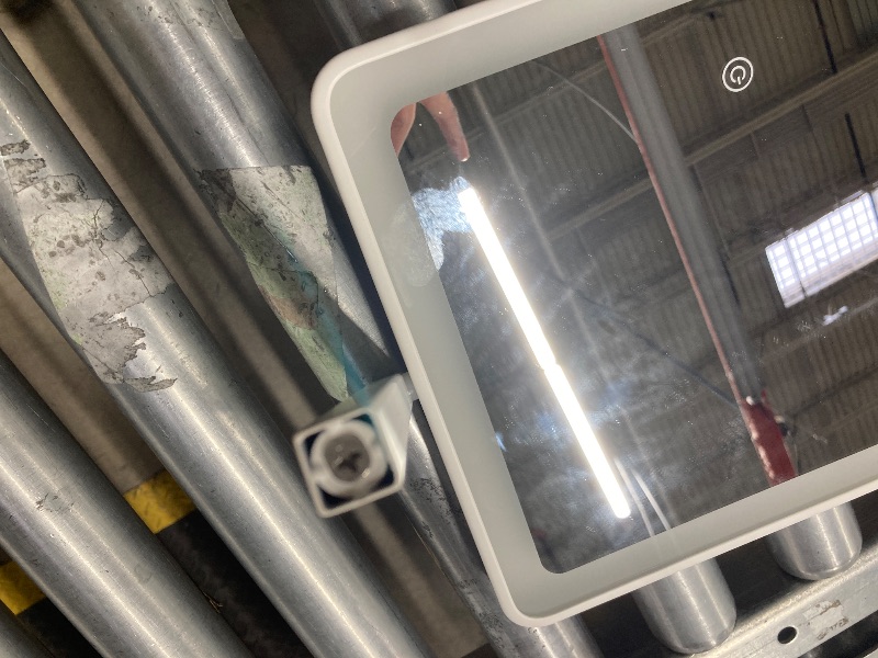 Photo 1 of ***MISSING CHARGER WIRE***ROLOVE Vanity Mirror with Lights, 14"×12" LED Makeup Mirror, Lighted Makeup Mirror with Lights, Smart Touch Control 3 Colors Dimmable, Lighted Up Mirror for Makeup Desk, Bedroom, 360° Rotation***MISSING CHARGER WIRE***