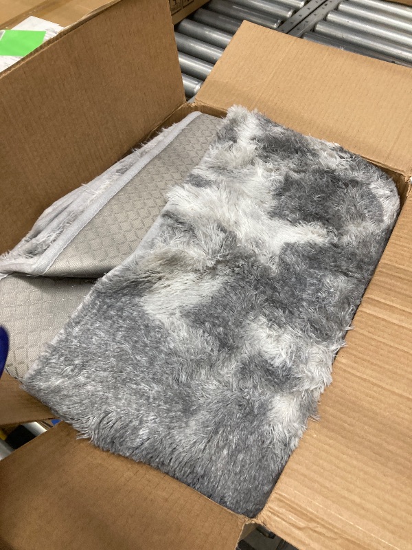 Photo 1 of ****REFERENCE***Shag Area Rugs for Bedroom Living Room,4X6 Ultra Soft Fluffy Area Rugs for Dorm, Indoor Carpet Nursery Rugs for Kids Room Home Decor,Tie-Dye Grey