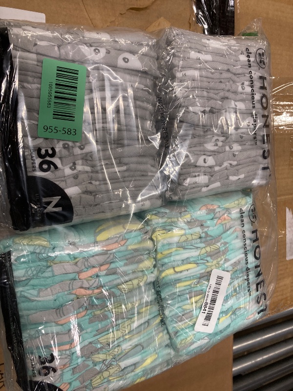 Photo 1 of ****only 36 diapers****The Honest Company Clean Conscious Diapers for Delicate Skin Up to 100% Leakproof Hypoallergenic Fragrance-Free Baby Gender Neutral Prints Club Box Size Newborn 72 Count (Prints
