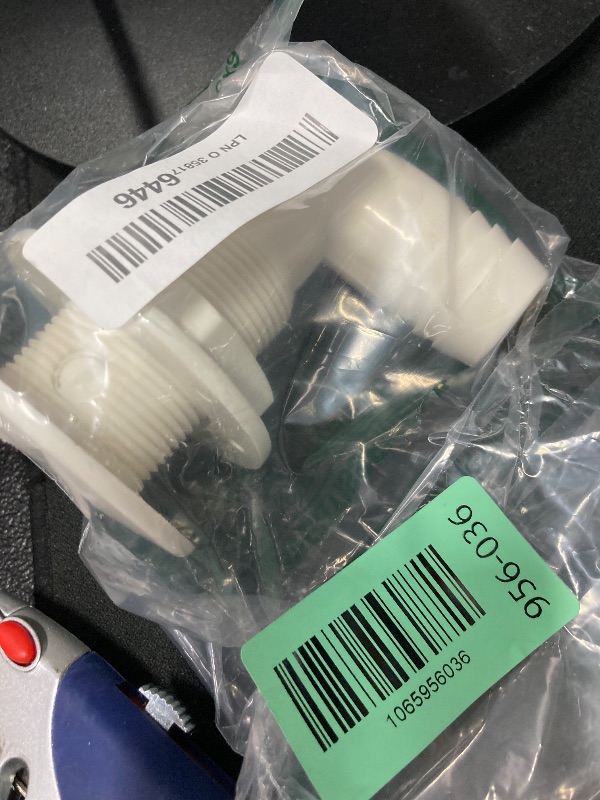 Photo 1 of 1 1/8 Inch Thru Hull Scupper Flapper Valve Fittings, 90 Degree Elbow Angled White Finish