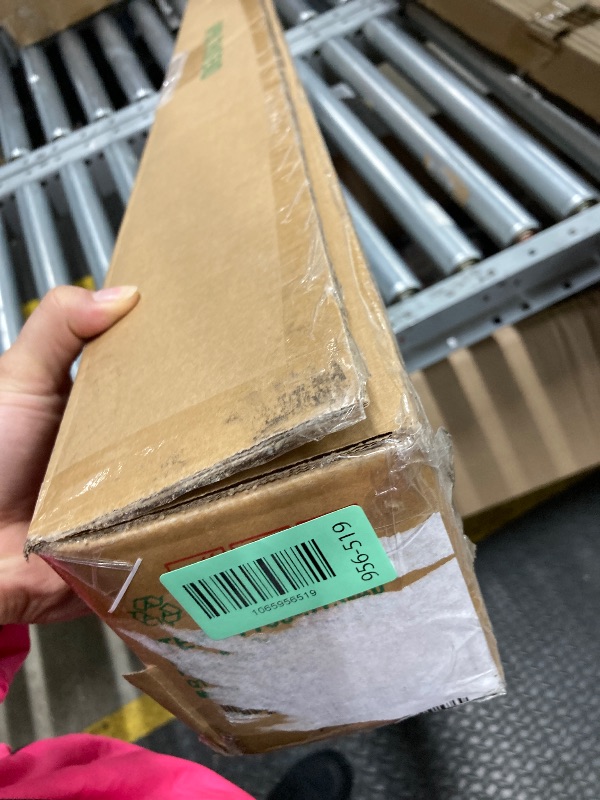 Photo 1 of ***DAMAGE -SELLING AS IS***  National Tree Company 4 ft Pre-Lit Mini Artificial Christmas Tree, White Iridescent Tinsel, 70 Clear Lights, 110 Tips, Includes Stand