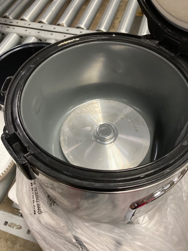 Photo 1 of  ** VERY USED*** 
Hamilton Beach Digital Programmable Rice Cooker & Food Steamer, 14 Cups Cooked (7 Uncooked) With Steam & Rinse Basket, Stainless Steel (37548)