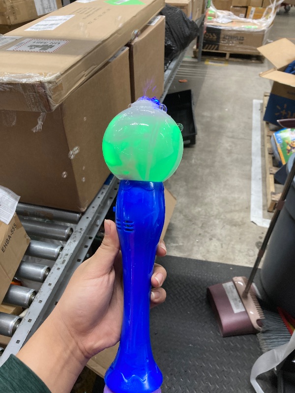 Photo 1 of  * VERY USED** 
ArtCreativity LED Bubble Wand Blower – Light-up Bubble Machine with Solution, 3 AA Batteries Included, Outdoor Fun for Kids, Ages 3+
