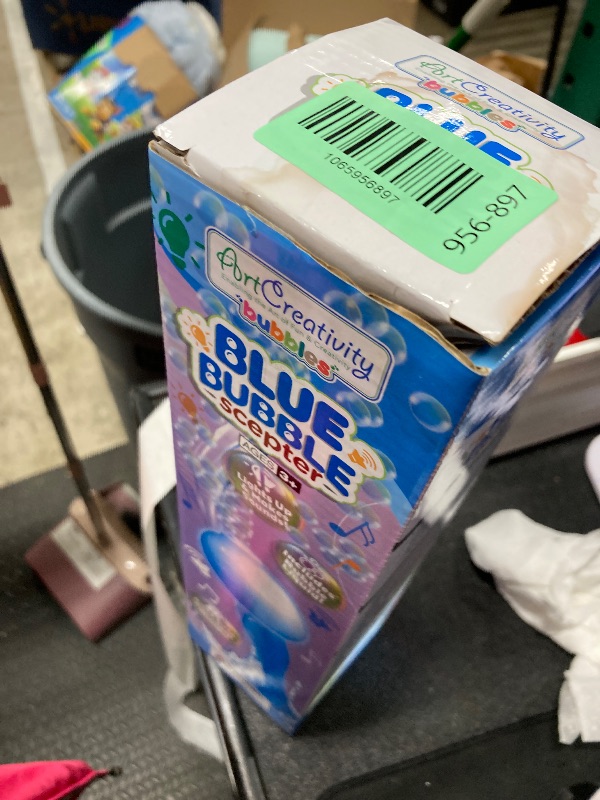 Photo 1 of  * VERY USED** 
ArtCreativity LED Bubble Wand Blower – Light-up Bubble Machine with Solution, 3 AA Batteries Included, Outdoor Fun for Kids, Ages 3+
