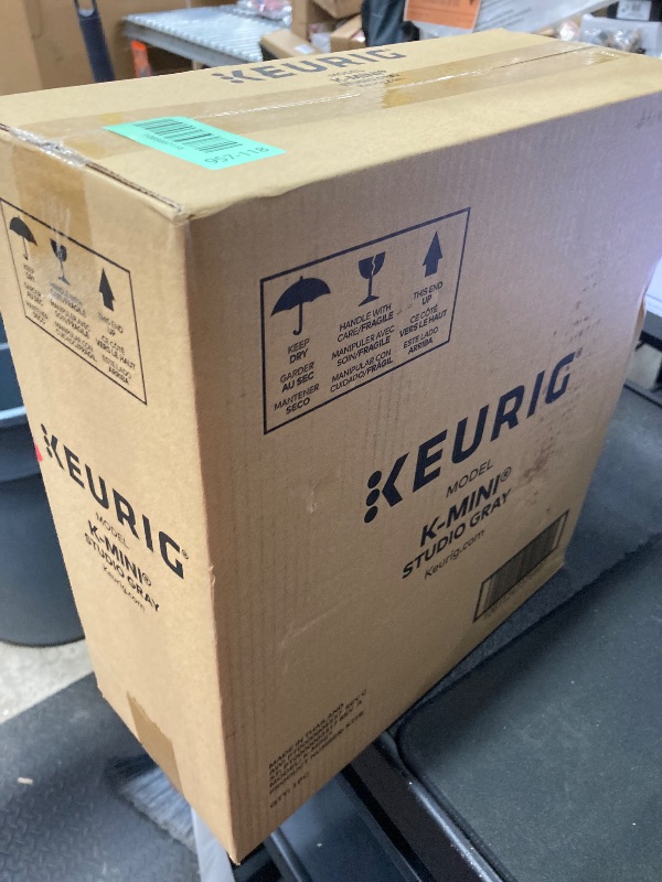 Photo 1 of ** FACTORY SEAL** 
Keurig K-Mini Single Serve K-Cup Pod Coffee Maker, 6 to 12oz Brew size, with Cord Storage, Perfect for Small Spaces, Studio Gray