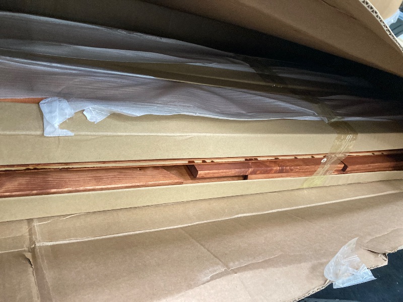 Photo 1 of 64 in. x 84 in. Mini X Series Red Walnut Stained DIY Wood Double Bi-Fold Barn Doors with Sliding Hardware Kit