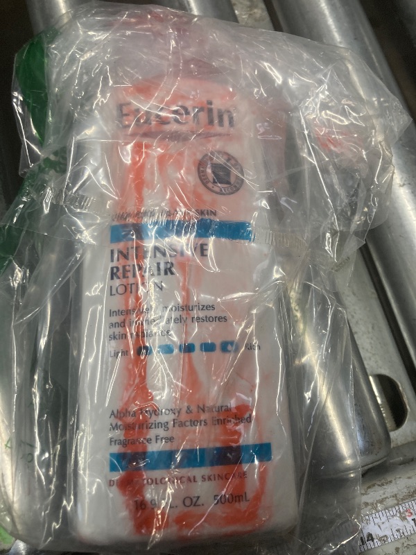 Photo 1 of **used***Eucerin Intensive Repair Body Lotion for Dry Skin with Alpha Hydroxy, Body Moisturizer for Very Dry Skin, Moisturizes, Exfoliates and Conditions, Fragrance Free and Paraben Free, 16.9 Fl Oz Bottle