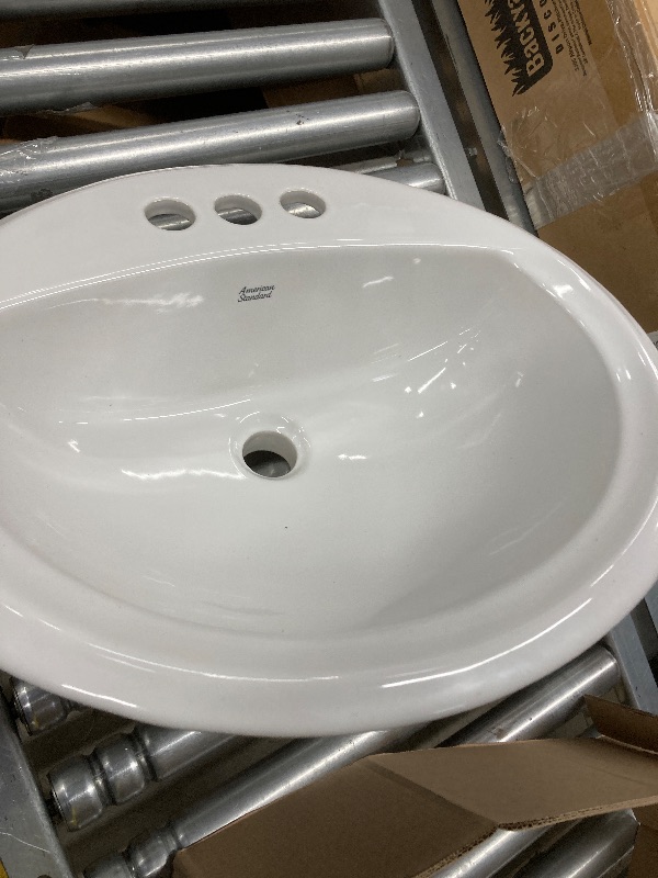 View 2 of ***It's used, it's missing parts and it's not known if it worksAmerican Standard 0476028.020 Aqualyn Countertop Sink, White