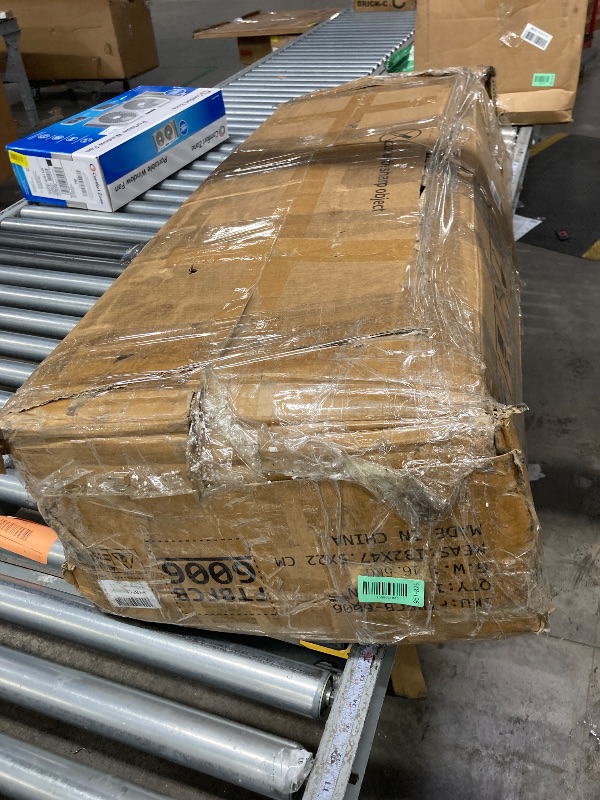 Photo 1 of ***It's used, it's missing parts and it's not known if it works 100%.*****DWVO Natural Rattan 6 Drawer Dresser-Wooden Black Boho Double Dresser Chest of Drawers with Golden Handles-Modern Large Closet Dressers Storage Cabinet for Living Room/Hallway/Entry