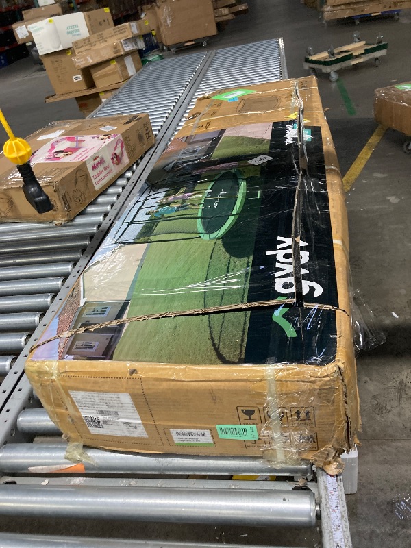 Photo 1 of ***It's used; it's unknown if it's missing parts and if it works 100%.****JumpFlex Large Round Recreational Backyard Trampoline & Net, 15 ft, Green/Black