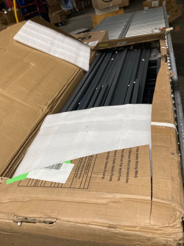 Photo 1 of **IT IS USED, MISSING PARTS AND IT IS UNKNOWN IF IT WORKS 100%****ANOPY 10'x13.3' Metal Patio Gazebo, Outdoor Gazebo Canopy Tent for Backyard with Mesh Curtains, Gazebos Shelter with Display Shelves, Ste