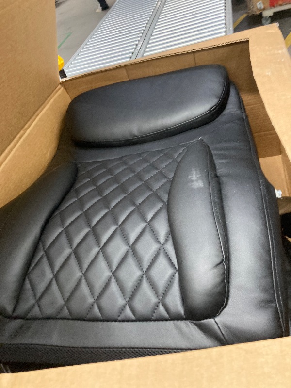 Photo 1 of *It's unknown if it's missing parts and used; it's also unknown if it works 100%.**JONPONY Big and Tall Office Chair 500LBS Executive Office Chair Massage and Footrest Ergonomic Computer Desk Chair Reclining High Back Leather Office Chair Lumbar Back Supp