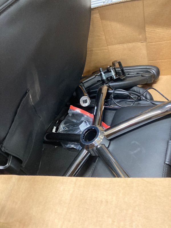 Photo 1 of *It's unknown if it's missing parts and used; it's also unknown if it works 100%.**JONPONY Big and Tall Office Chair 500LBS Executive Office Chair Massage and Footrest Ergonomic Computer Desk Chair Reclining High Back Leather Office Chair Lumbar Back Supp