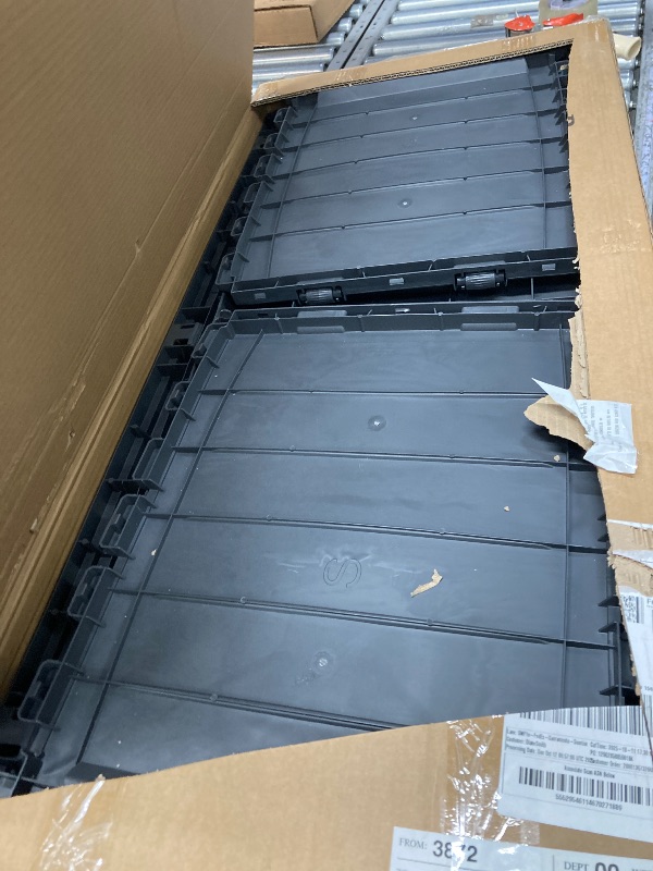 Photo 1 of **It's unknown if it's missing parts and used; it's also unknown if it works 100%.*** 75 Gallon Resin Deck Box on Wheels Patio Large Storage Cabinet Outdoor Waterproof Storage Box Storage Container for Outside Furniture Cushi