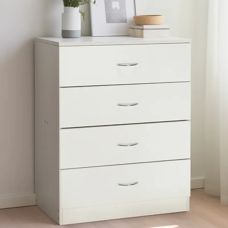 Photo 1 of **It's unknown if it's missing parts and used; it's also unknown if it works 100%.**** Black Chest of Drawers Dresser Wood Organizer Cabinet, 4 Drawer Nightstand Side Table, Furniture for Bedroom