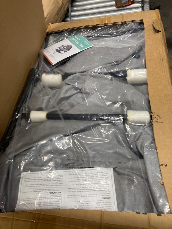 Photo 1 of **It's unknown if it's missing parts and used; it's also unknown if it works 100%.****Baby Bassinet, Caveen 4 in 1 Adjustable Infant Bedside Crib Beds with Changing Table, Storage Basket, Wheel, Mosquito Net, for 0-24 Months, Gray