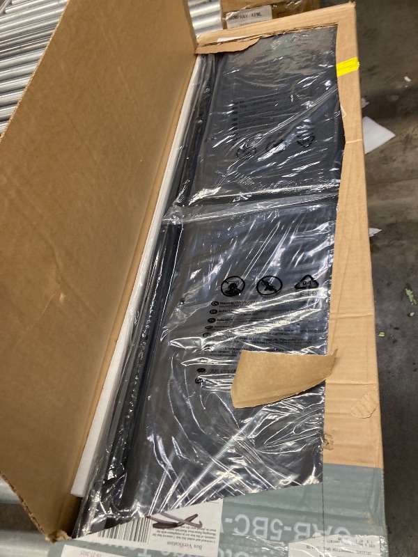 Photo 1 of *It's unknown if it's missing parts and used; it's also unknown if it works 100%.****EDX 5 Drawer Dresser, Wide Chest of Drawers Nightstand Storage Tower Storage Fabric Dresser with Wood Top for Living Room, Bedroom, Hallway,Black