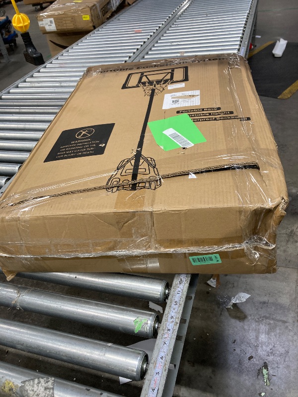 Photo 1 of ****It's unknown if it's missing parts and used; it's also unknown if it works 100%.*****VIRNAZ 33 in. Portable Basketball Hoop & Goal System for Outdoor Indoor Court 5.5 - 9.5 ft. Easy Height Adjustable with Weight Bag