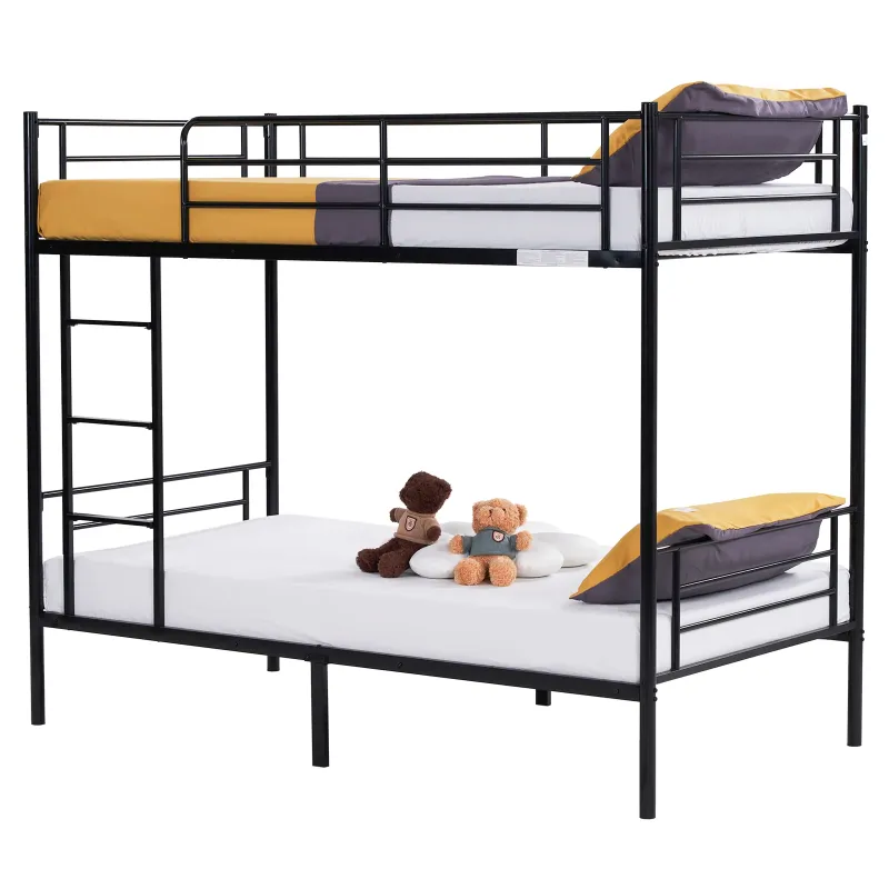 Photo 1 of *It's used, it's missing a part, and it's not known if it works 100%.****** Twin over Twin Steel Bunk Beds Frame, 78" x 42" x 65" with Ladder Bedroom Dorm Room for Kids Adult Children