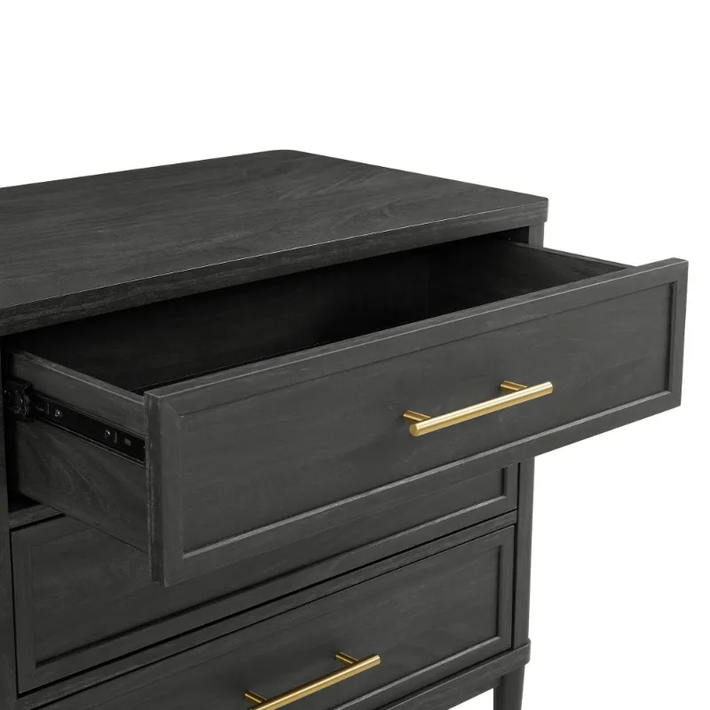 Photo 1 of **It's used, so we don't know if it's missing any parts or if it works 100%***** Homes & Gardens Oaklee 3 Drawer Nightstand with USB, Charcoal Finish