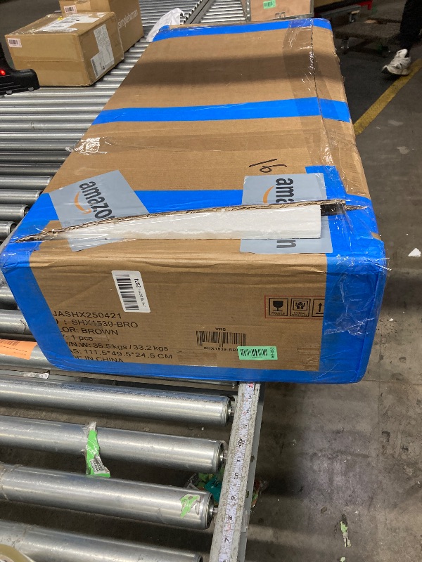 Photo 1 of ***It's used, so it's unknown if it's missing any parts, and it's also unknown if it works 100%.**** Rolling Kitchen Island Cart with Folding Drop Leaf Breakfast Bar, Portable Trolley Island with Large Storage Cabinet, Shelf and Drawer, Brown