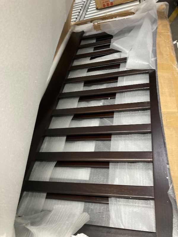 View 2 of **It's used, so it's unknown if it's missing any parts, and it's also unknown if it works 100%.***Ball & Cast Twin Over Full Bunk Bed with Storage Ladder and Full-Length Guardrails,Wooden Bunkbed w/Slat Support & into Two Individual Beds,Bedframe Furnitur