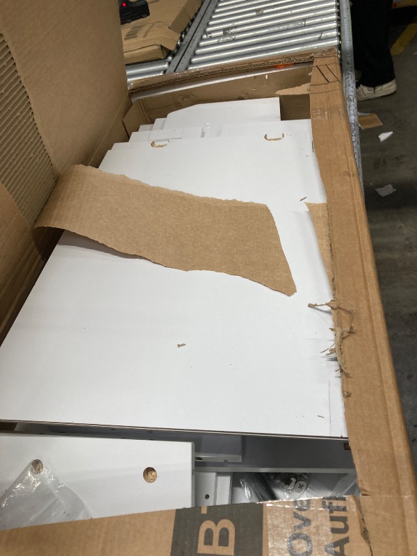 Photo 1 of *This is used; it's not known if it's missing any parts, and it's not known if it works 100%.****VASAGLE Over The Toilet Storage Shelf, Bathroom Storage Cabinet with Sliding Door, Adjustable Shelves, Toilet Paper Holder, Space-Saving, Modern, 9.8 x 32.7 x