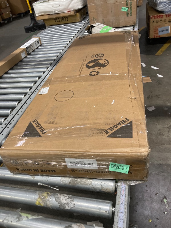 View 3 of ***t is used and it is unknown if it is missing parts, and it is also unknown if it works 100%***COMHOMA Makeup Vanity Desk with Mirror and Lights, Large Vanity Table with 6 Drawers & 1 Storage Cabinet, White Bedroom Dresser Table for Girls, 3 Color Modes