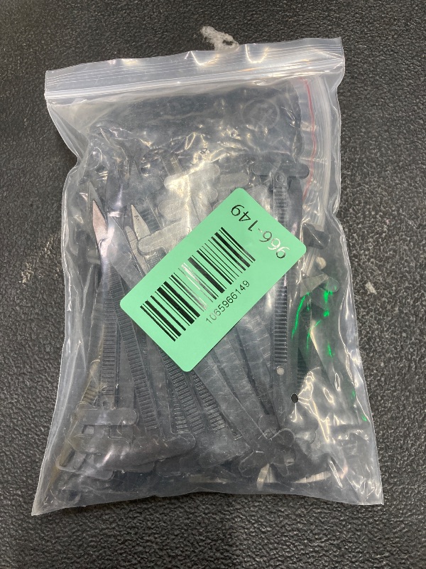 Photo 1 of 100Pcs Nylon Universal Cable Tie Buckle with Pin & Button Design?Automotive Zipper Clips - Zip Ties Heavy Duty Self-Locking Car Repair Fasteners as Fender, Fender Liner, Bumper(UV Resistant)