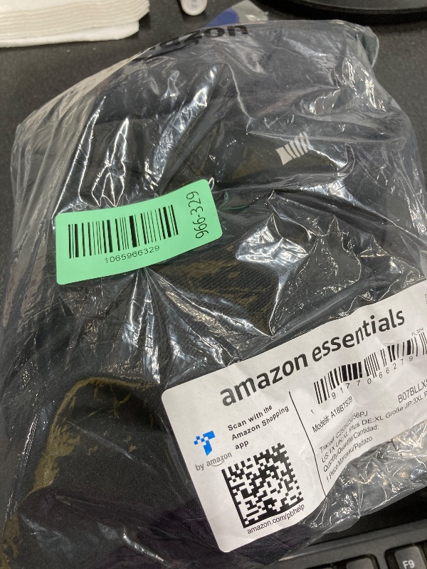 Photo 1 of Amazon Essentials Women's Regular-Fit Athletic Ruched Waistband Woven Running Shorts, Black, 1X