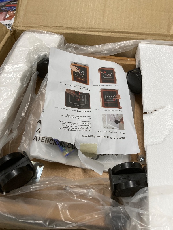 Photo 1 of ***HAS CHIP IN WOOD ON SIDE-SEE PICS**Dr Infrared Heater Portable Space Heater, Original, 1500-Watt, Cherry (Pack of 1)