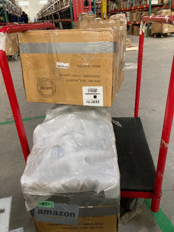 Photo 1 of 10' X 20' Heavy Duty Carport Canopy with Roll-Up Windows - Portable Garage Shelter with Removable Sidewalls & Doors, All-Season Waterproof Car Tent for Vehicles, Truck, RV Storage & Outdoor Events