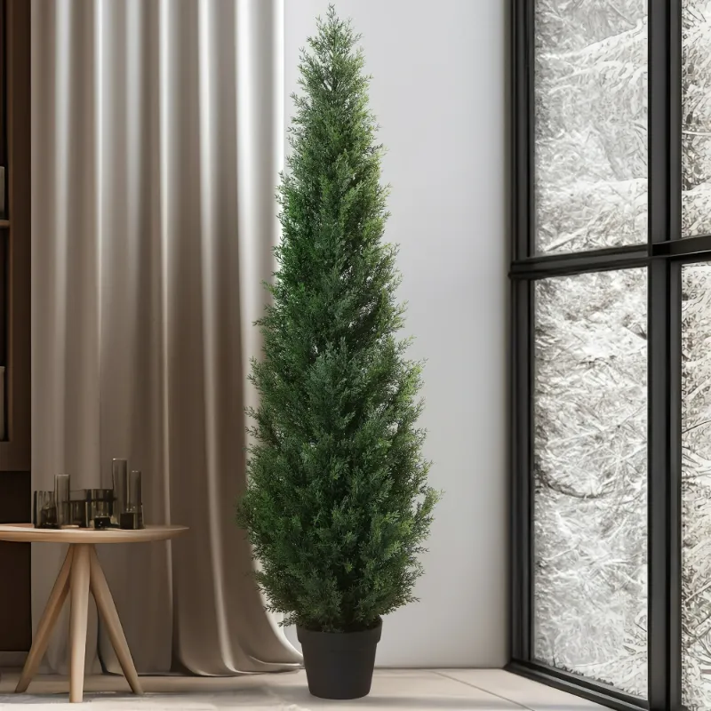 Photo 1 of 
Hero image 3 of Artificial Cedar Tree 5 FT Artificial Cedar Topiary Trees for Outdoors Potted Fake Cypress Tree Faux Evergreen Plants for Home Porch Decor, 3 of 7


View in 3D




Black Friday Deal
Online only
Best seller
Visit the DR.Planzen Store
Artif