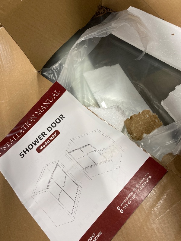 Photo 1 of ***The color may vary***
DreamLine Encore 56-60 in. W x 76 in. H Semi-Frameless Bypass Shower Door in Brushed Nickel, SHDR-1660760-04