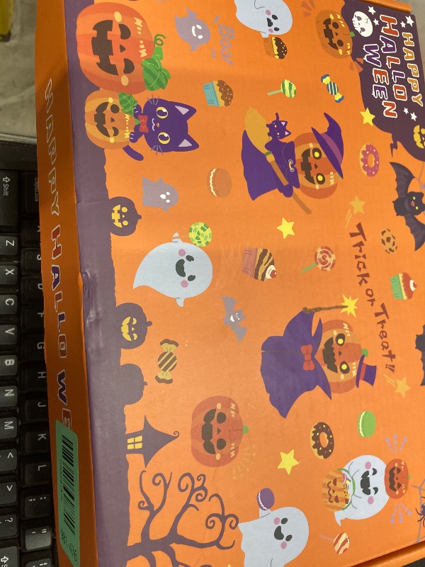 Photo 1 of 100+ Piece Halloween Decorations Set - All-in-One Kit Halloween Decor with Banner, Hanging Bats, Spider Web Decoration, Balloons, Photo Props & More! Fun for Kids & Family