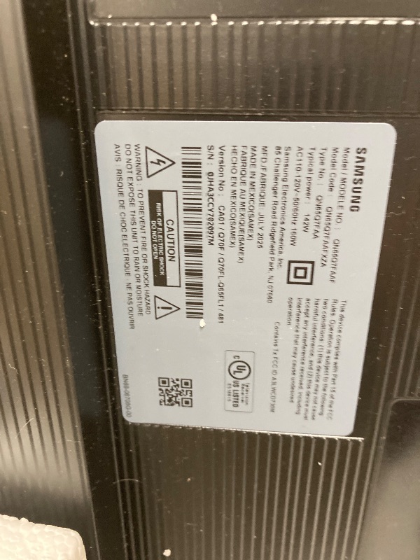 Photo 1 of Samsung 65-Inch Class QLED Q7F Series Samsung Vision AI Smart TV (2025 Model) Quantum HDR, Object Tracking Sound Lite, Q4 AI Gen1 Processor, 4K upscaling, Gaming Hub, Alexa Built-in