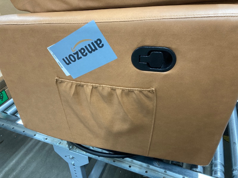 Photo 4 of SMUG Swivel Rocking Recliner Chair with Extra Large Footrest High Back, Upholstered Glider Nursery Chair for Living Room, Bedroom & Nursery, Comfortable Deep Seating for Relaxation, Brown Seating