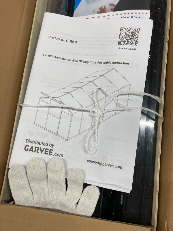 Photo 1 of ***MISSING A BOX*THIS IS ONLY HALF THE ITEM***AS STATED IN NOTES, THIS IS ONE BOX OUT OF 2 ONLY***MISSING A BOX*THIS IS ONLY HALF THE ITEM***




6x10 FT Greenhouse for Outdoors,Polycarbonate Greenhouse with Sliding Door & Adjustable Roof Vent,Aluminum La
