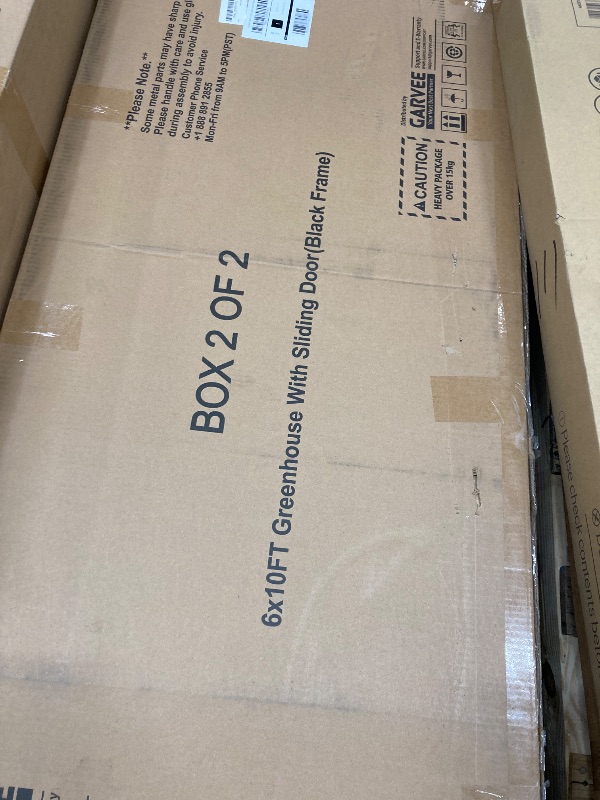 Photo 1 of ***MISSING A BOX*THIS IS ONLY HALF THE ITEM***AS STATED IN NOTES, THIS IS ONE BOX OUT OF 2 ONLY***MISSING A BOX*THIS IS ONLY HALF THE ITEM***




6x10 FT Greenhouse for Outdoors,Polycarbonate Greenhouse with Sliding Door & Adjustable Roof Vent,Aluminum La