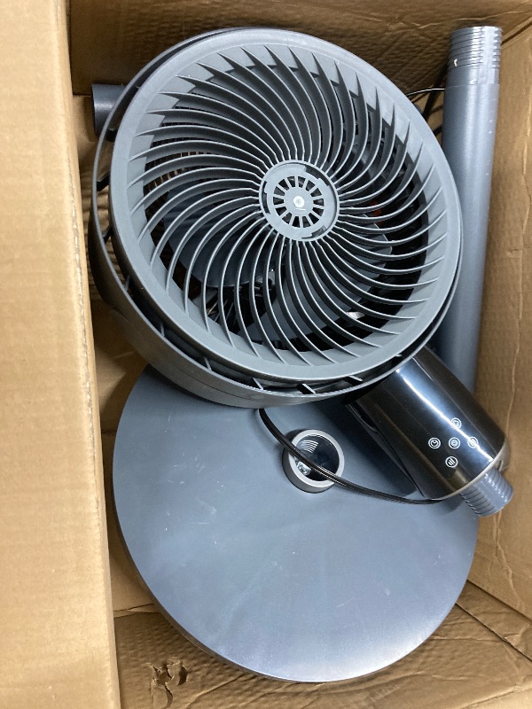 Photo 1 of 100ft CirculAir Oscillating Standing Fan for Bedroom, Quiet Pedestal Floor Fan with 17"-37.8" Adjustable Height, AC Motor, Ultra Quiet 36-50dB, Touch & Remote Control, 3 Speeds, 12H Timer