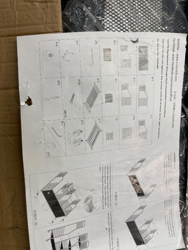 Photo 1 of ****HARDWARE IS MISSING***x-Cosrack Garage Sports Organizer, Ball Rack, Ball Storage, Ball Storage Rack, Garage Ball Storage, Sports Gear Storage,Rolling Sports Ball Storage Cart, Black****HARDWARE IS MISSING***