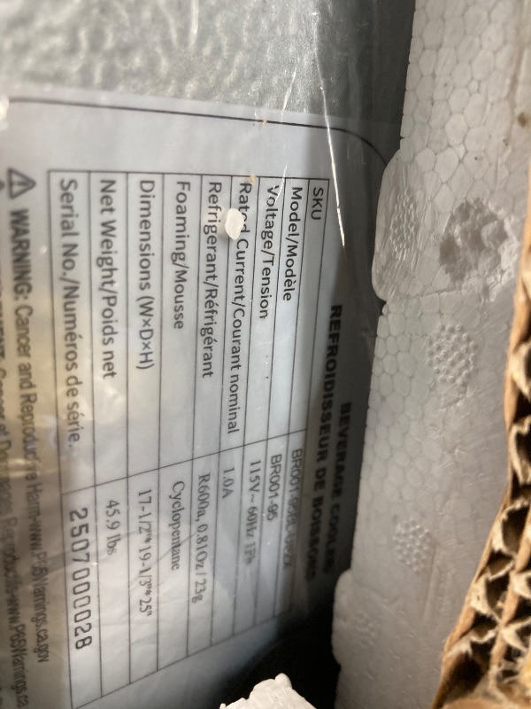 Photo 1 of 18 in. Single Zone 100-Cans Freestanding/Countertop Refrigerator Beverage Cooler Fridge in Black, with Auto LED