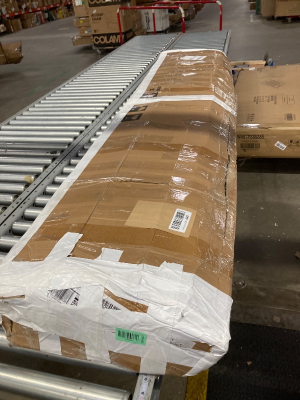 Photo 1 of 60 in. x 84 in. 1 Panel Shaker Hollow Core White Composite Double Bi-Fold Door with Barn Door Hardware Kit