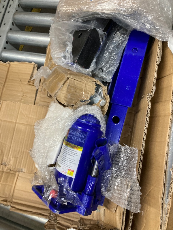 Photo 1 of Air Hydraulic Bottle Jack with Manual Hand Pump with side rails