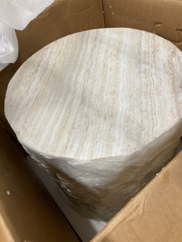 Photo 1 of ------------ MISSING COFFEE TABLE ---------------- KEIKI Modern Style Fiberglass COFFEE TABLE , Irregular Center Matte Coffee Table with Round Edge Design, No Assembly Required, for Living Room, Bedroom, Reception Room, Beige