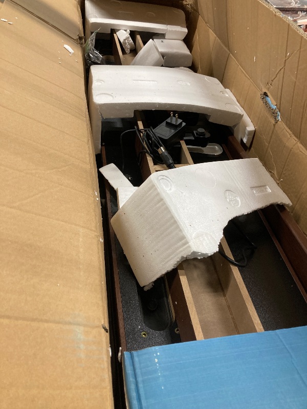 Photo 1 of **DAMAGED TO SIDE BOARDS-SEE PICS***WENCAI 88 Key Electric Piano Velocity-Sensitive Keyboard, 88 Keys Home Upright Digital Pianos, Wooden Electronic Piano for Beginner Adult with 3 Pedals, Supports USB-MIDI/Wireless Connect, Sub Brown