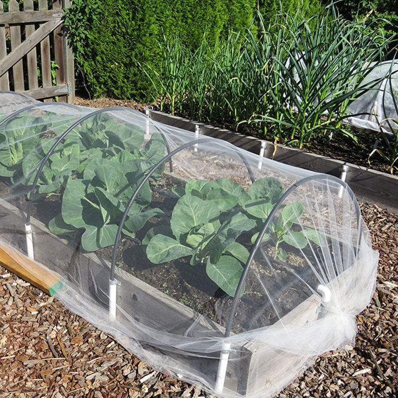 Photo 1 of ***MISSING NETTING***Garden Mesh Netting Kit - 8x24 Ft Ultra Fine Mesh Netting with 6 Sets Garden Hoops & 12 Clips, Bird Protection for Fruit, Vegetable, Flowers & Animals, Greenhouse Cover